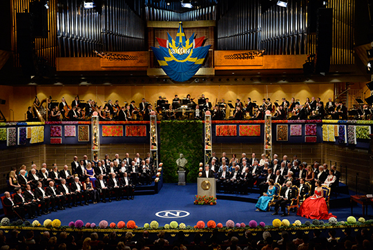 Nobelpriset delas traditionsenligt ut i Konserthuset.