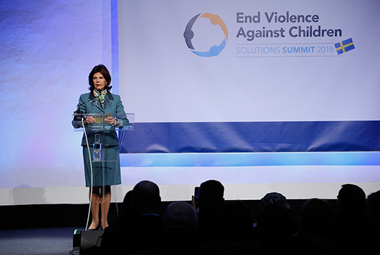 ”Framför allt måste vi bryta tystnaden kring våld mot barn”, sa Drottningen i sitt tal vid Agenda 2030 for Children, End Violence Solutions Summit. 