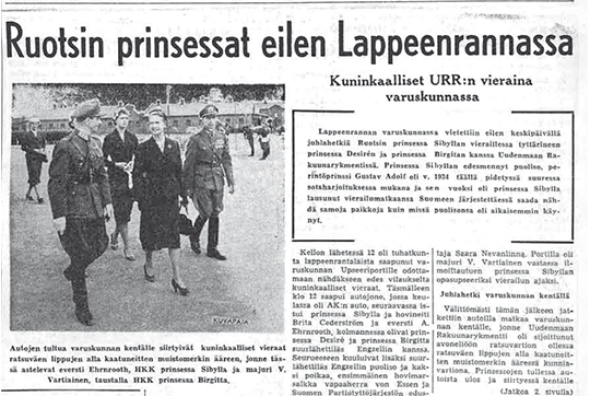 Artikel ur tidningen Etelä-Saimaa, juni 1955.